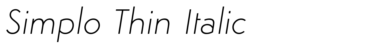 Simplo Thin Italic